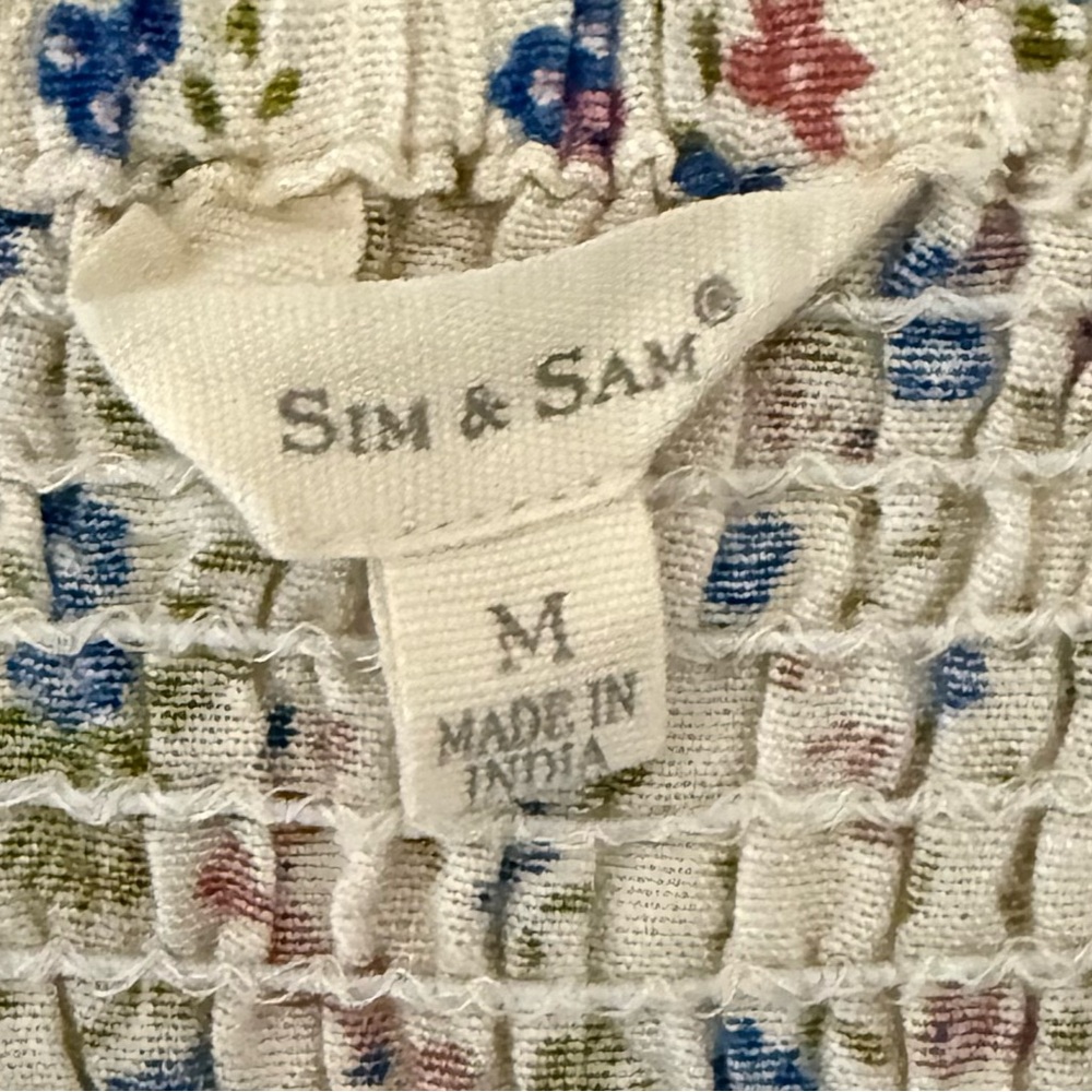Sim & Sam Floral High Low Sundress with Puff Sleeves - Picture 2 of 6